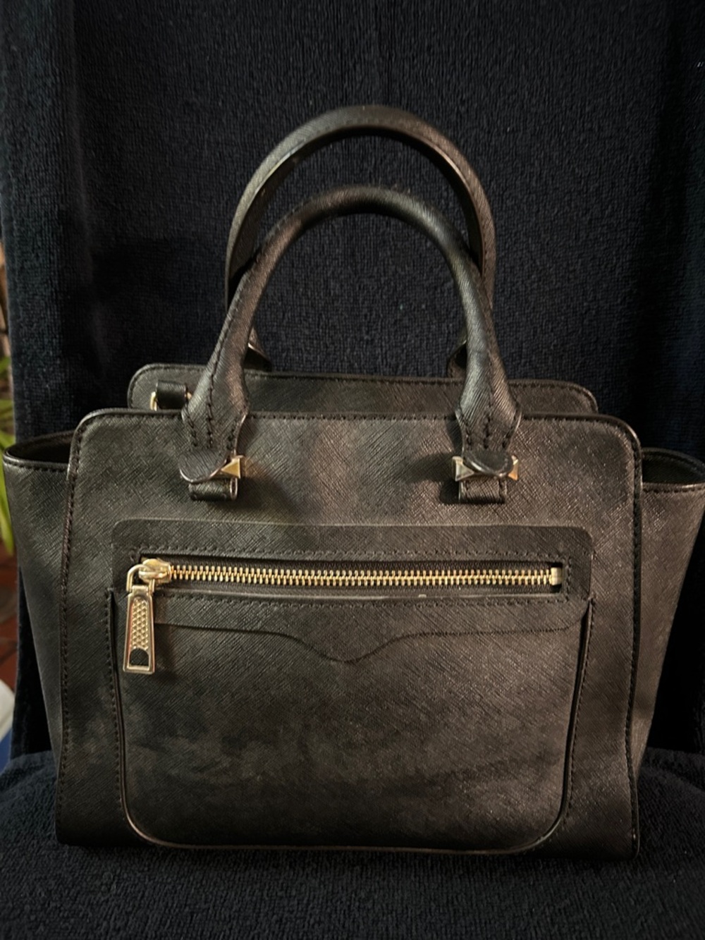 Rebecca Minkoff Avery Black Mini Tote Bag in Saffiano Leather Finish - Picture 4 of 10
